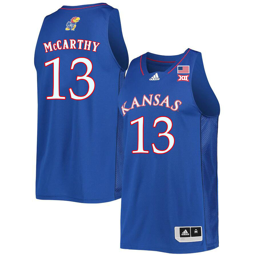 Men #13 Charlie McCarthy Kansas Jayhawks College Basketball Jerseys Sale-Royal - Click Image to Close
